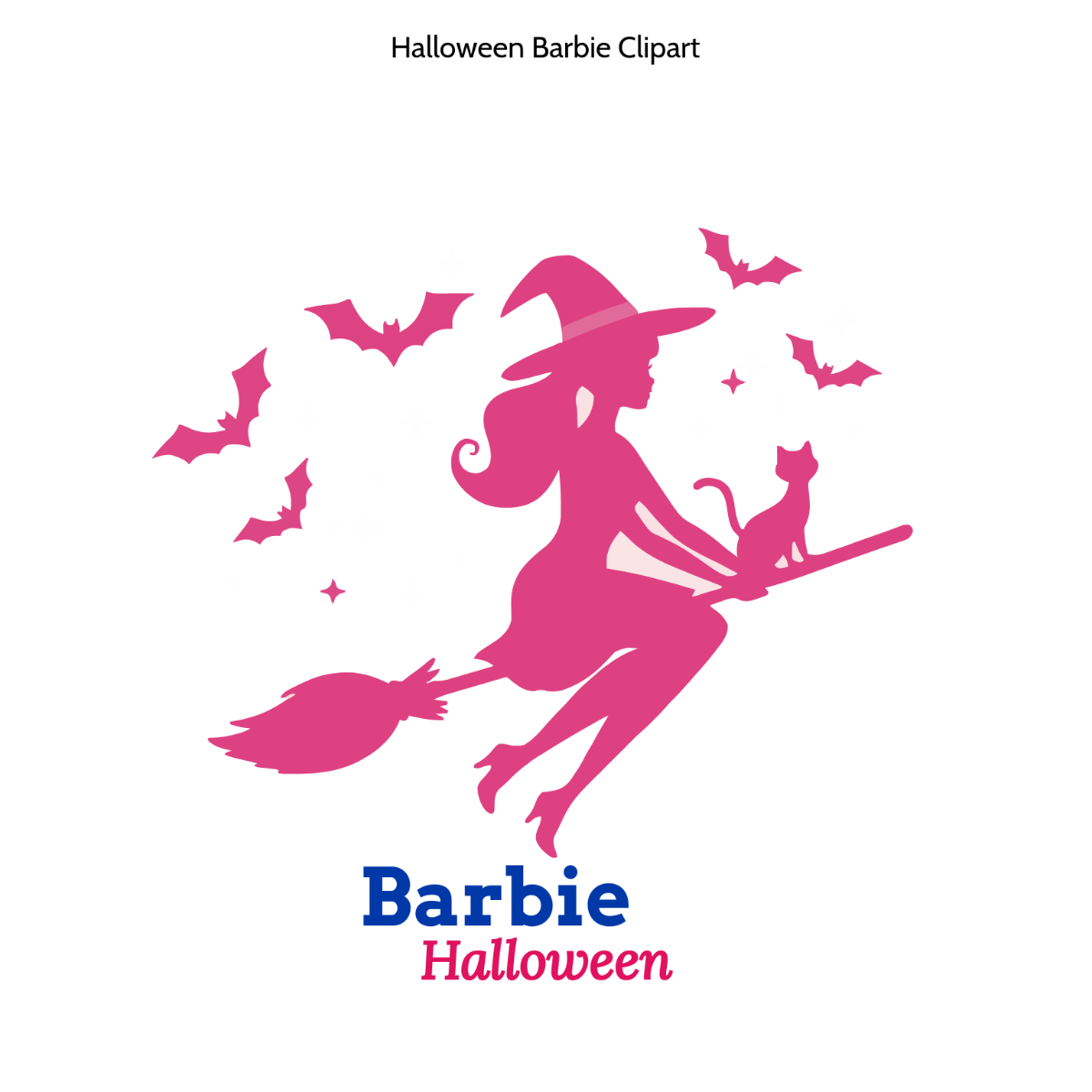 Free Halloween Barbie Clipart Template