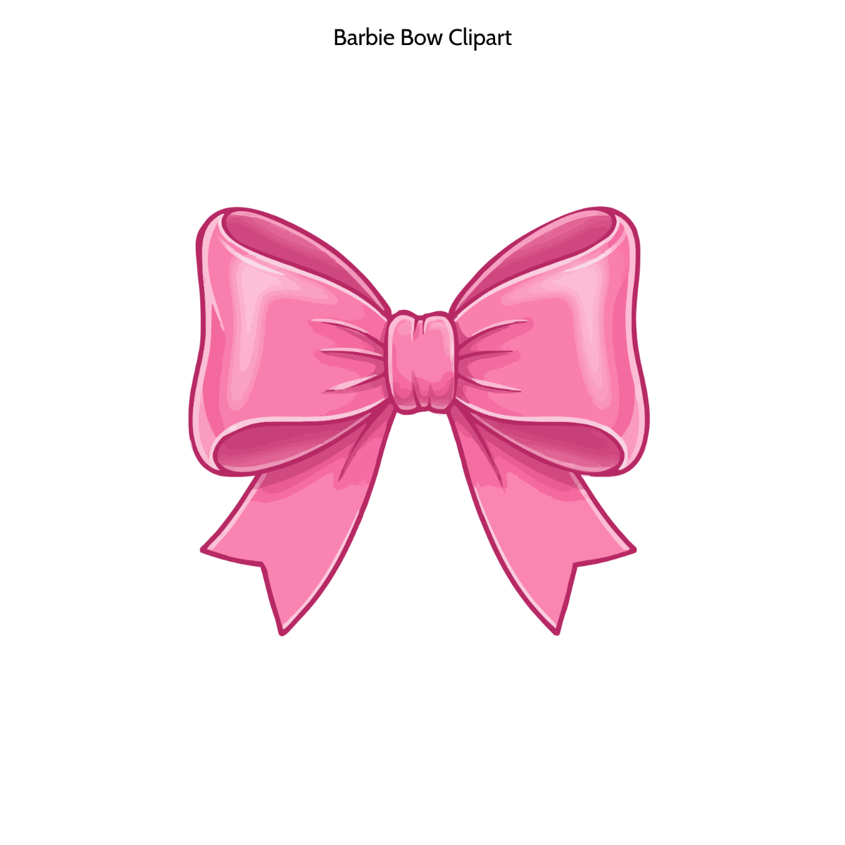 Free Barbie Bow Clipart Template