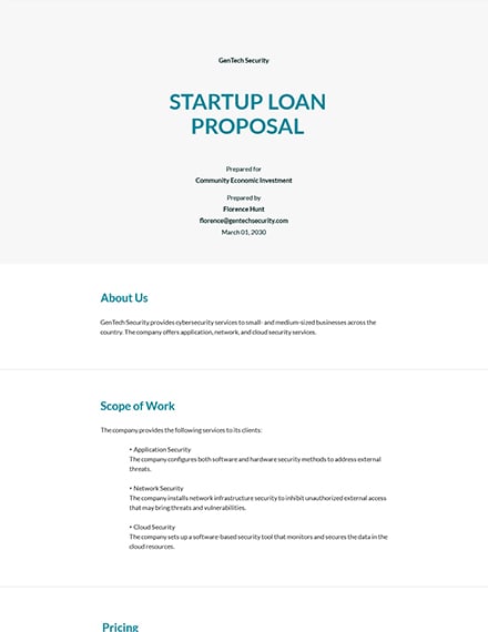 start up loan business plan