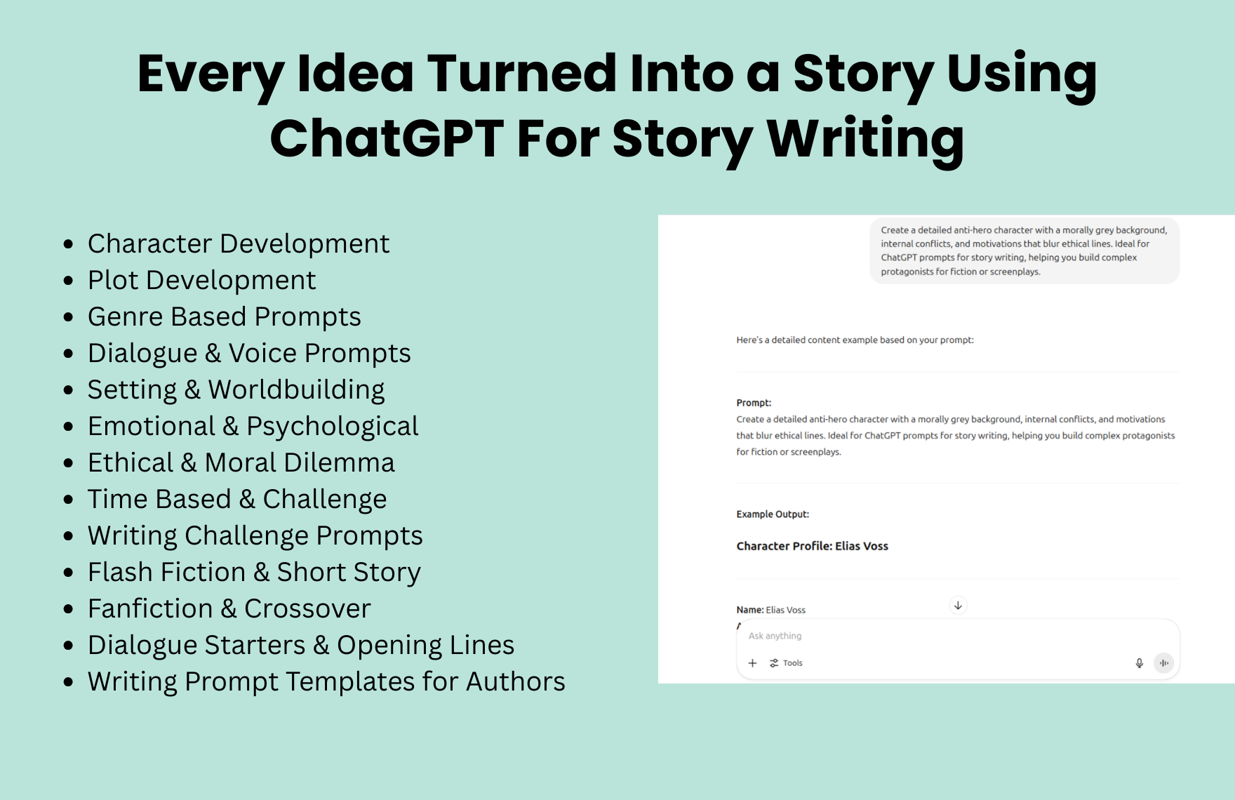 Free ChatGPT Prompts For Story Writing