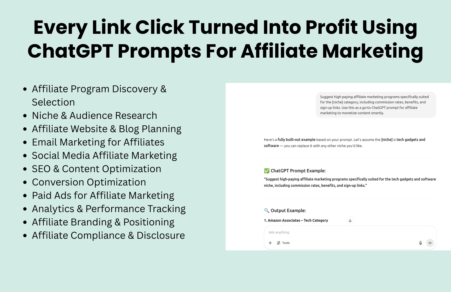 ChatGPT Prompts For Affiliate Marketing