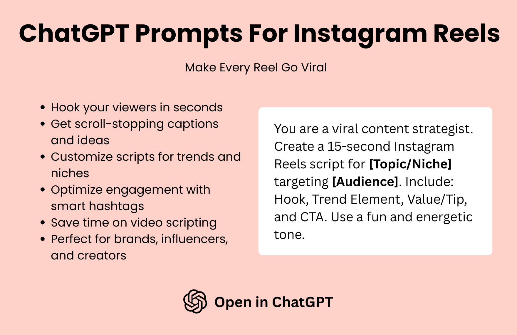 Free ChatGPT Prompts For Instagram Reels