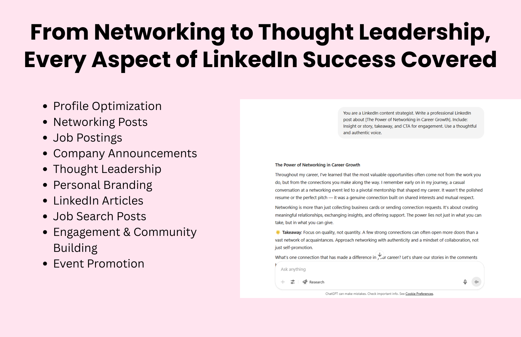Free ChatGPT Prompts For LinkedIn