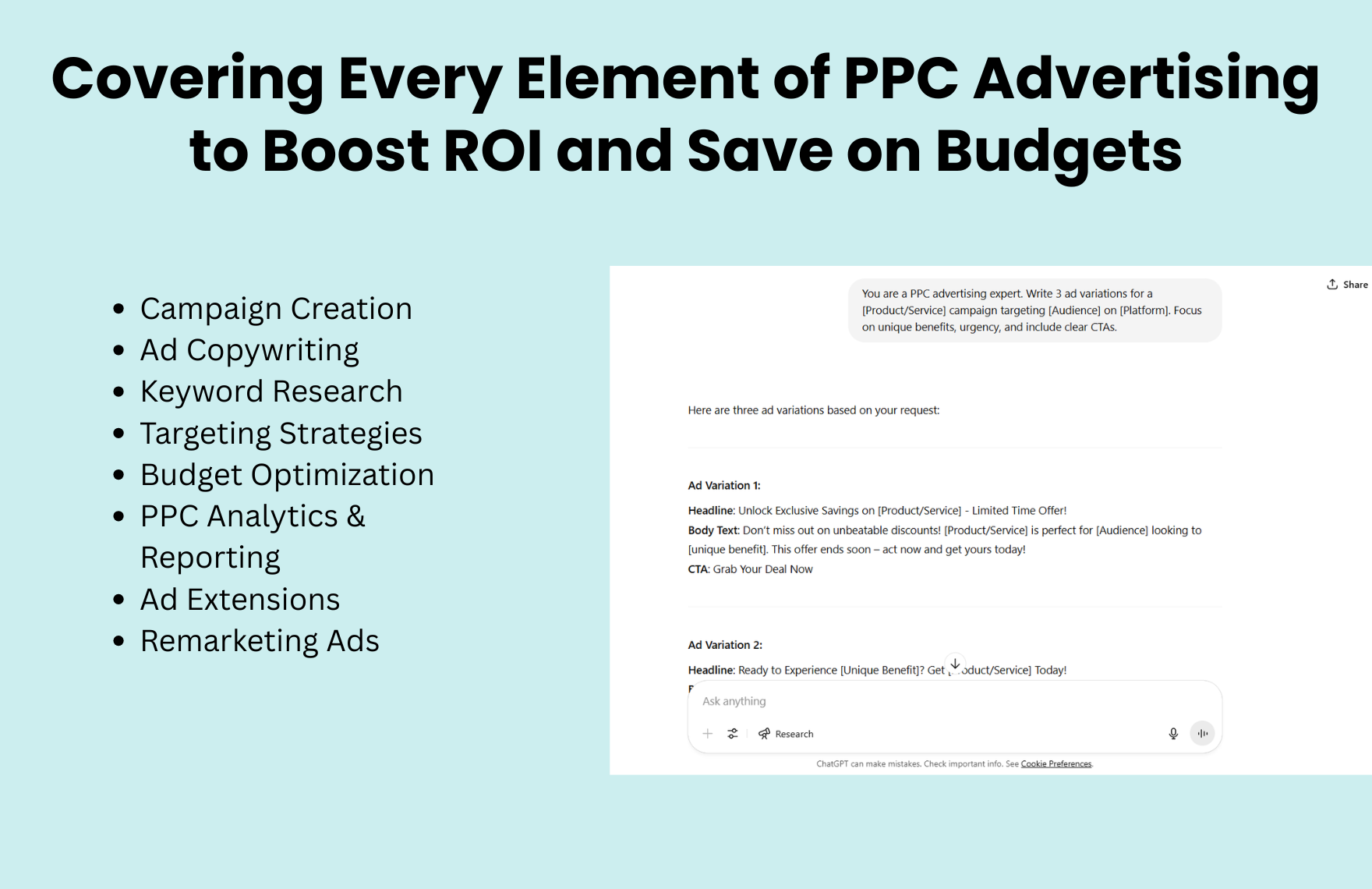 Free ChatGPT Prompts For PPC Advertising Free ChatGPT Prompts For PPC Advertising