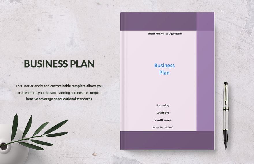 Startup Nonprofit Business Plan Template