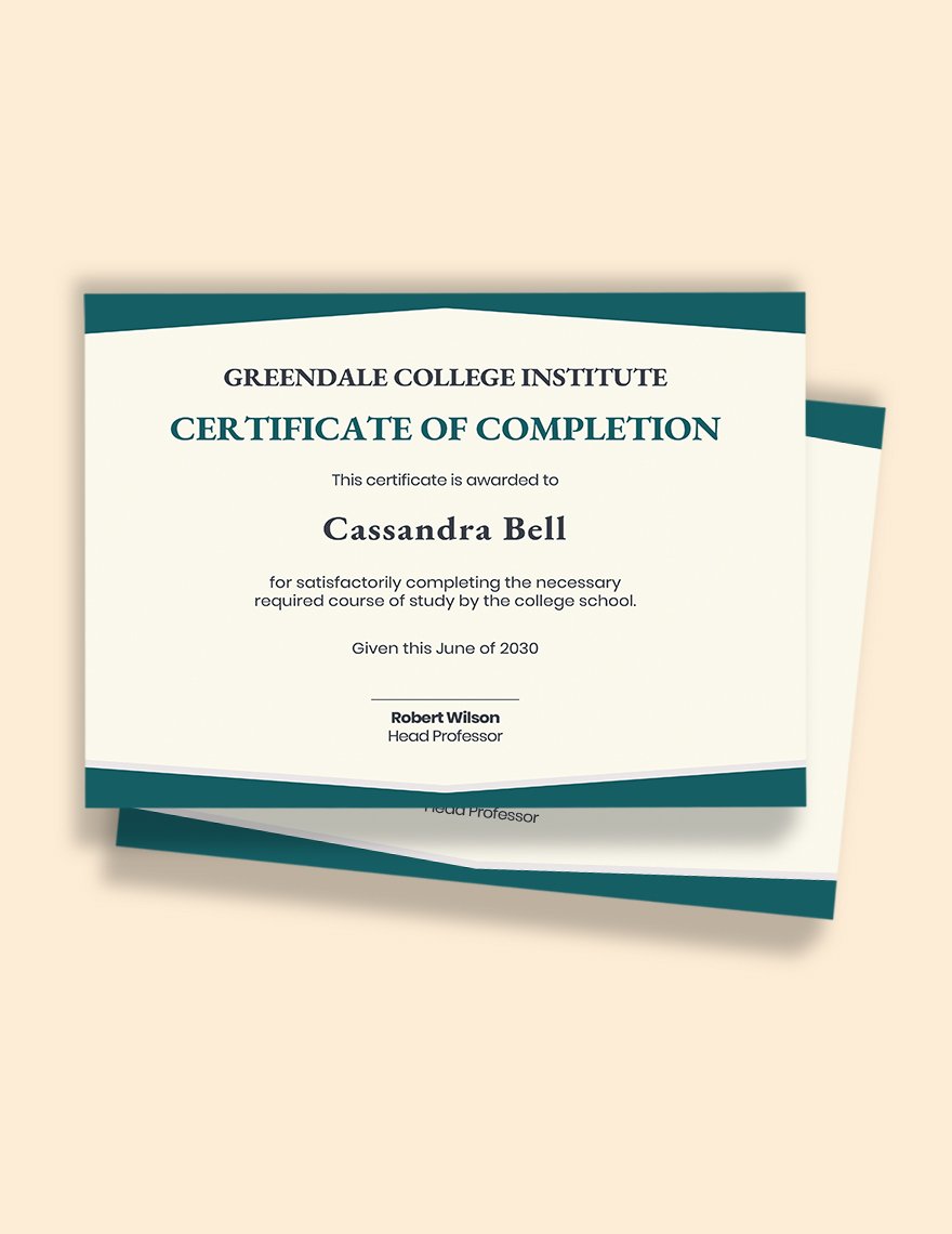 Graduate Academic Certificate Template