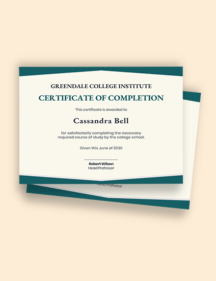 Certificate of Training Ceremony College Graduate Template - Word ...