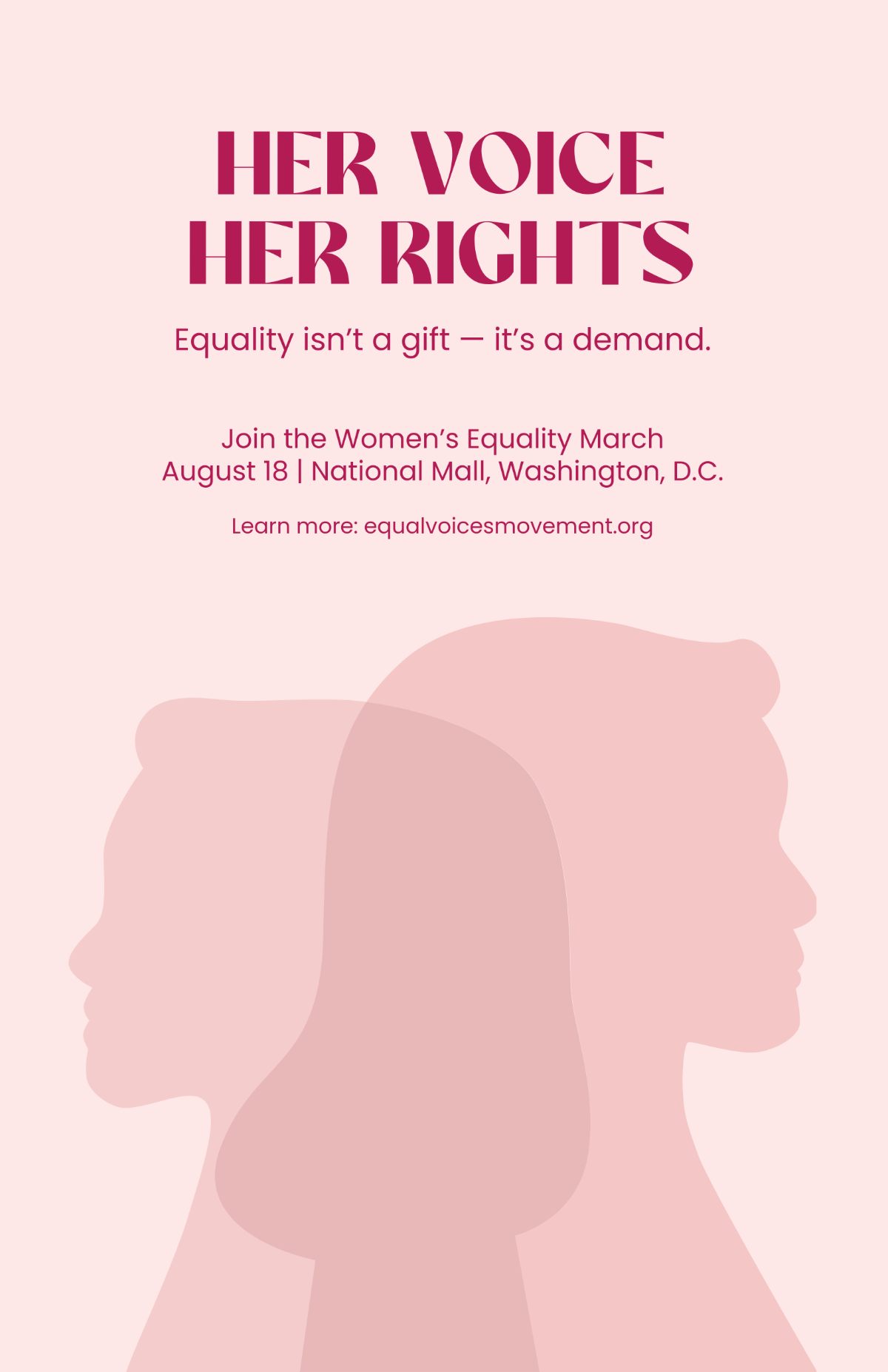 Free Colorful Feminism Propaganda Poster Template