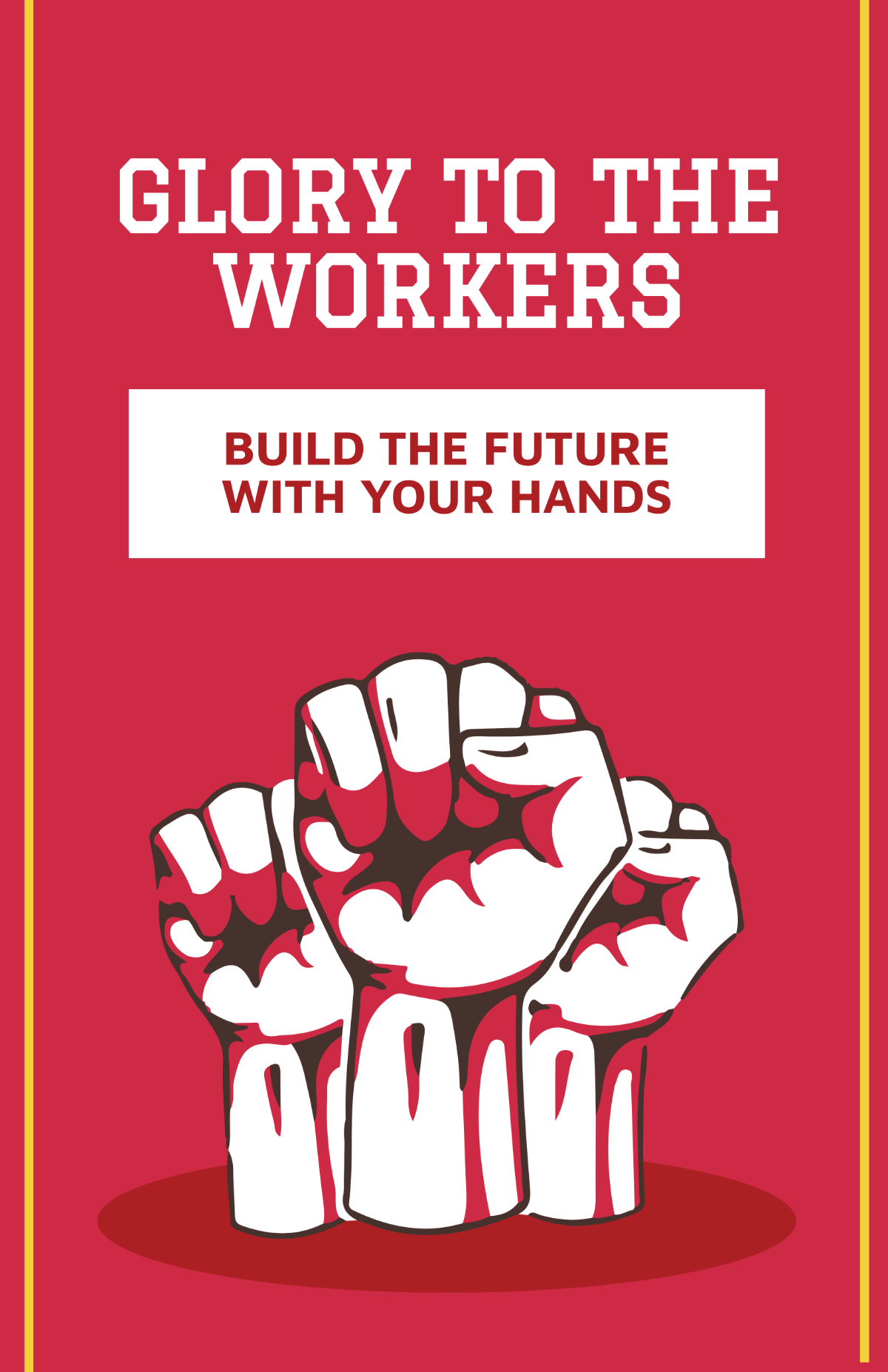 Free Red Soviet Propaganda Poster Template