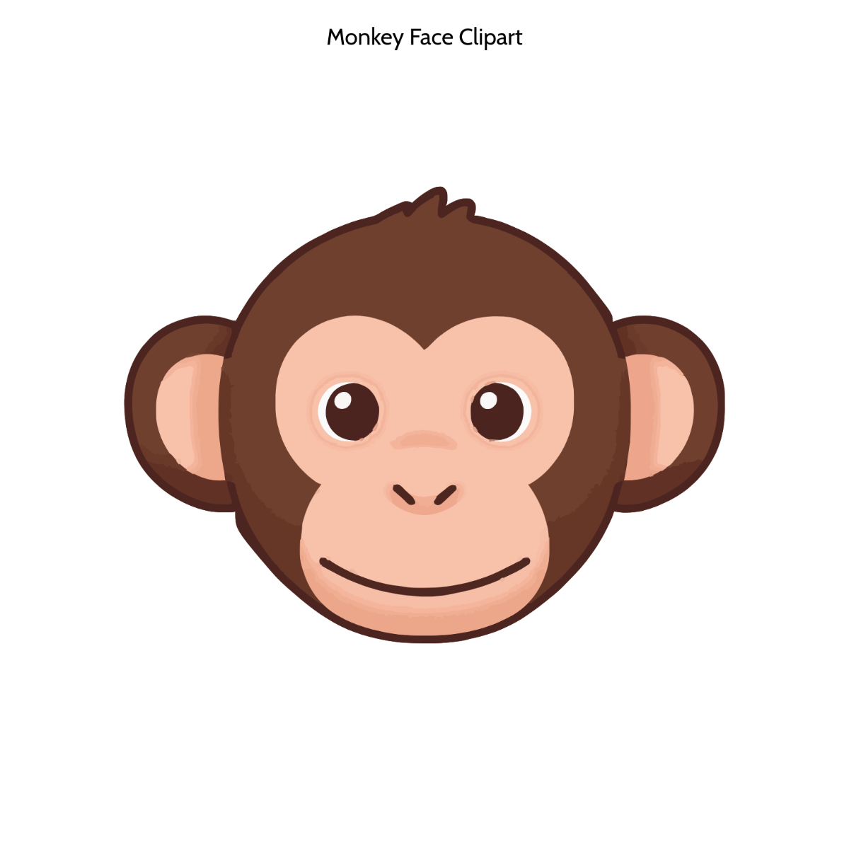 Free Monkey Face Clipart to Edit Online