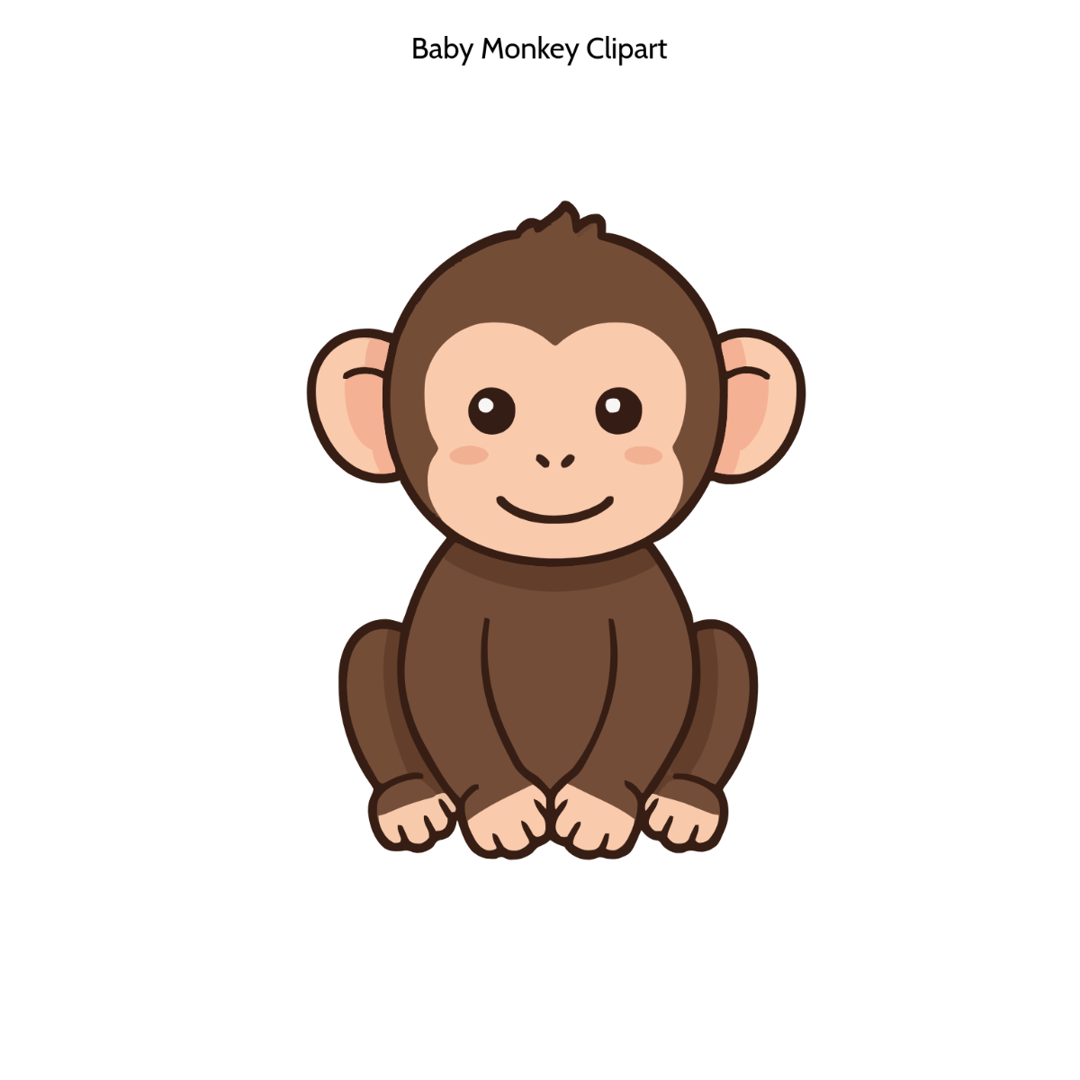 Free Baby Monkey Clipart to Edit Online