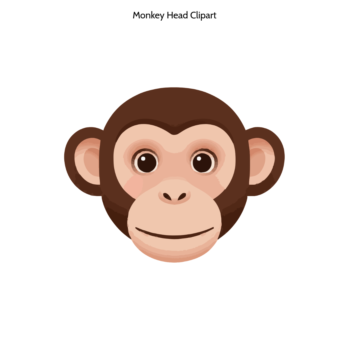 Free Monkey Head Clipart to Edit Online