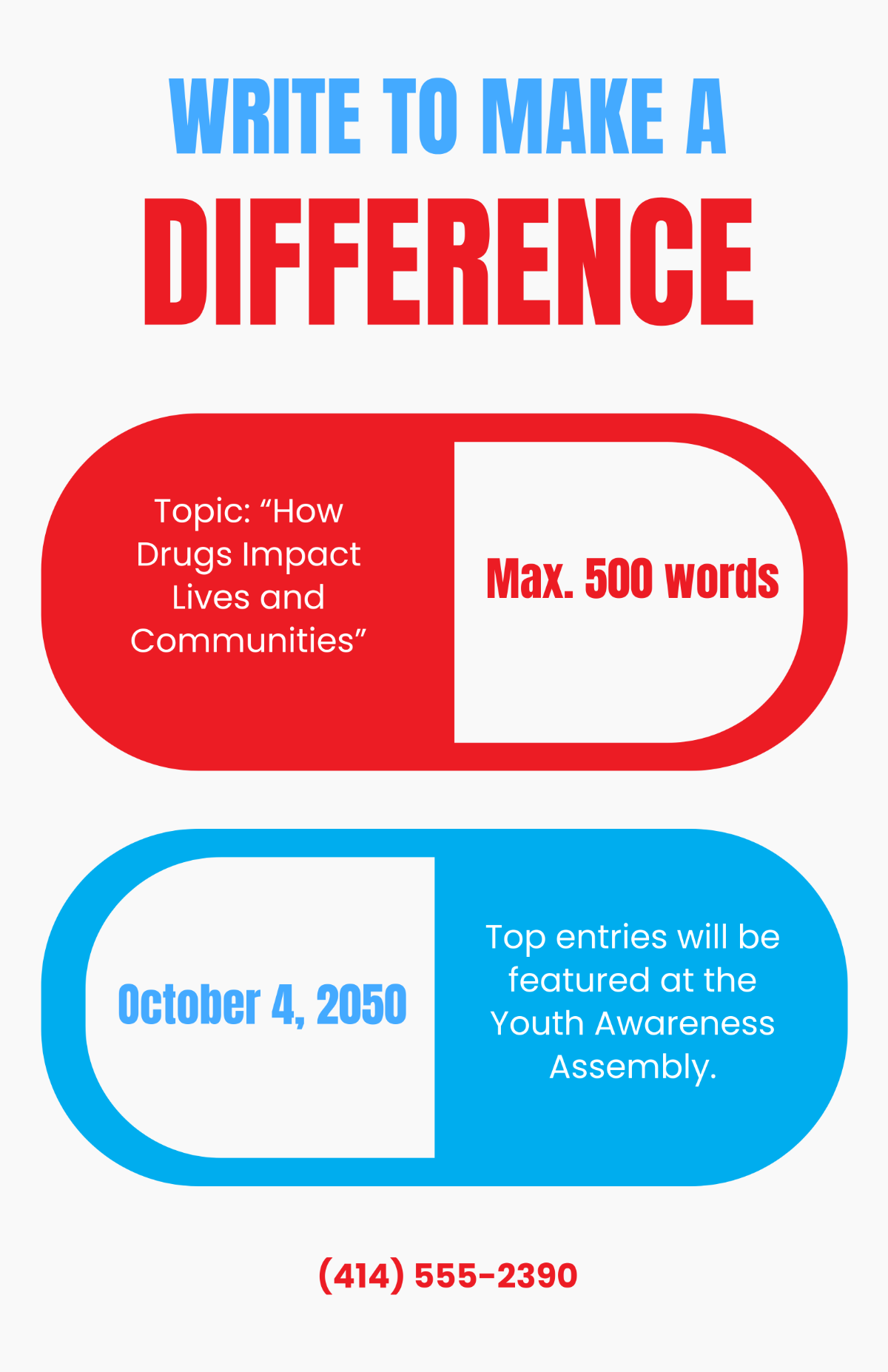 Free Drug Awareness Essay Poster Template