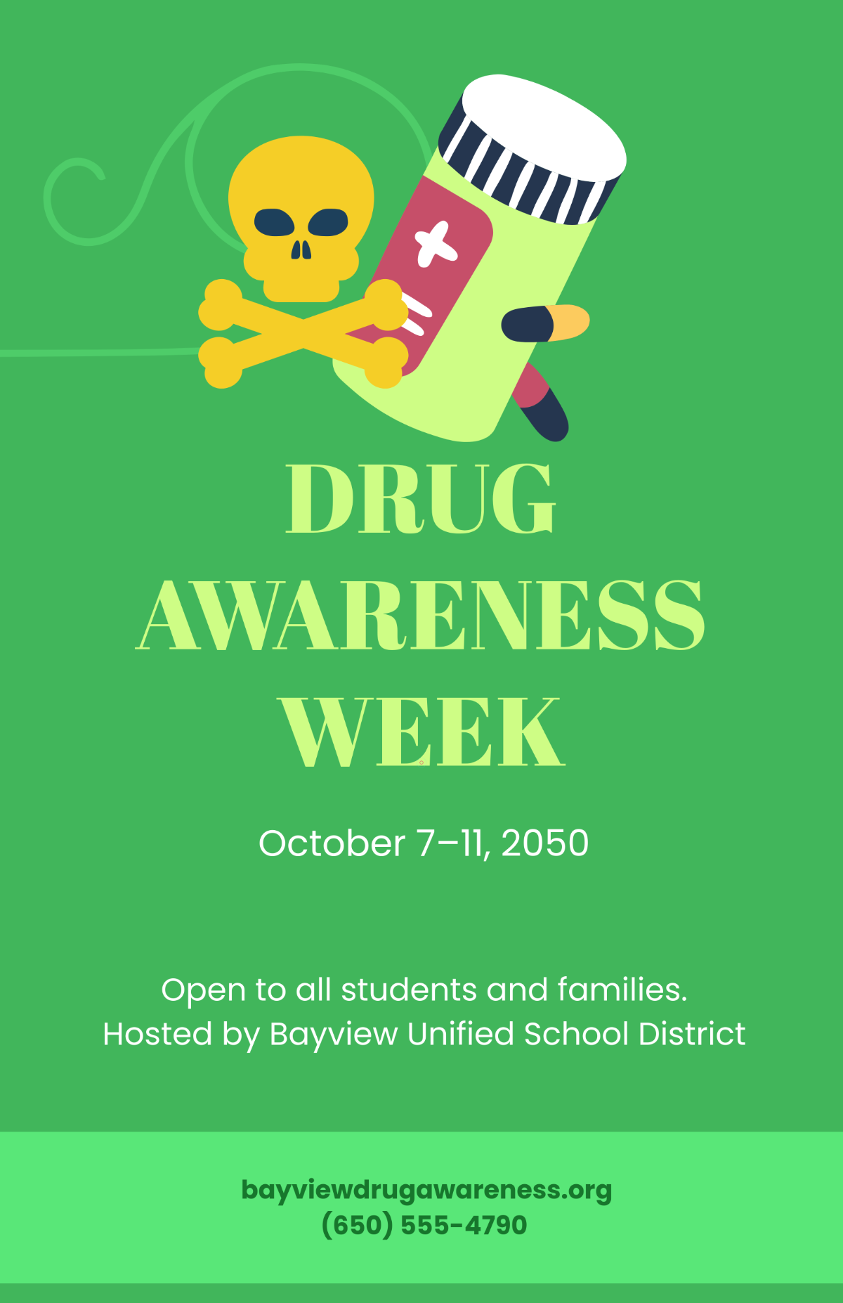 Free Drug Awareness Announcement Poster Template