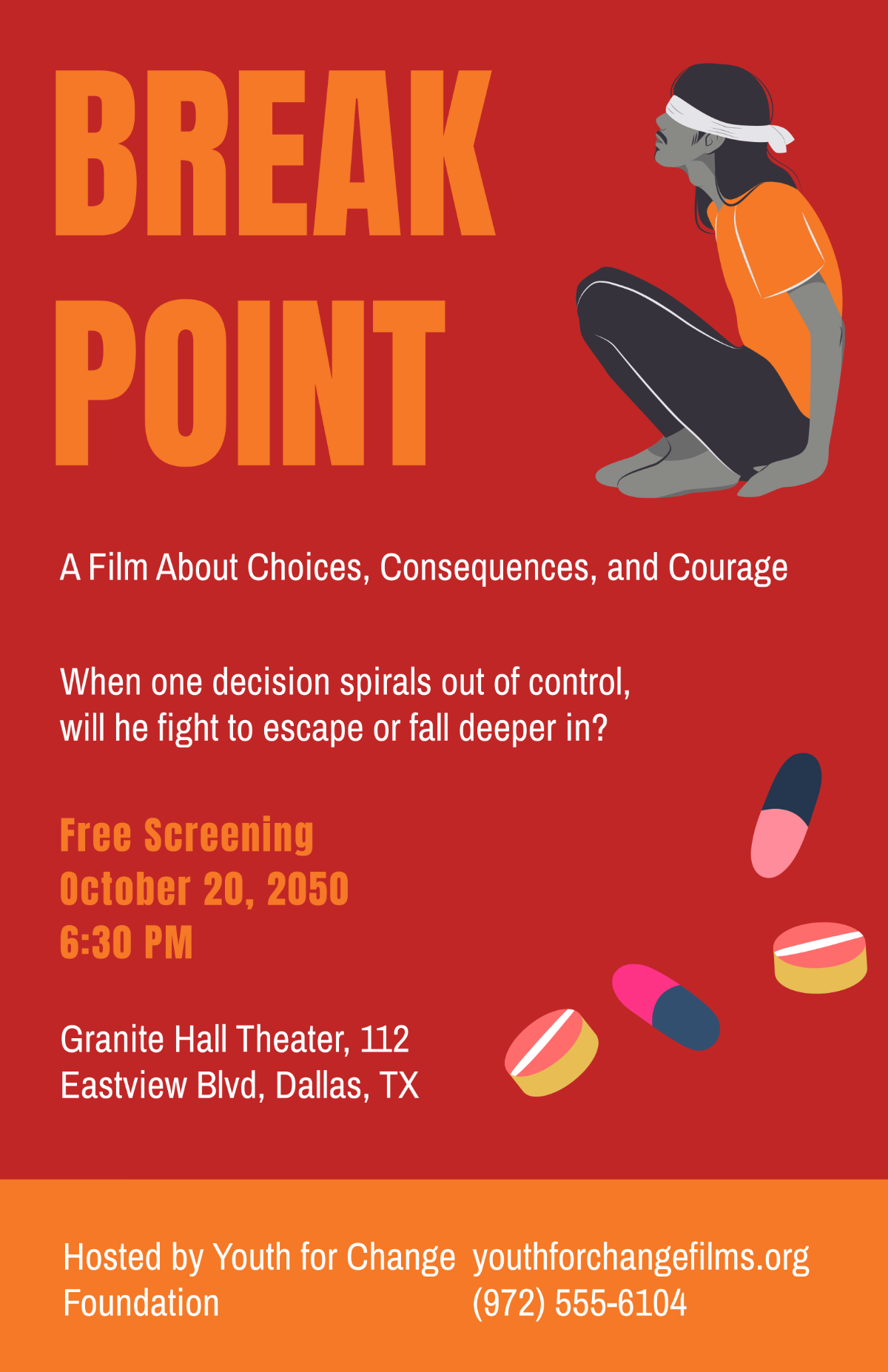 Free Creative Drug Awareness Movie Poster Template