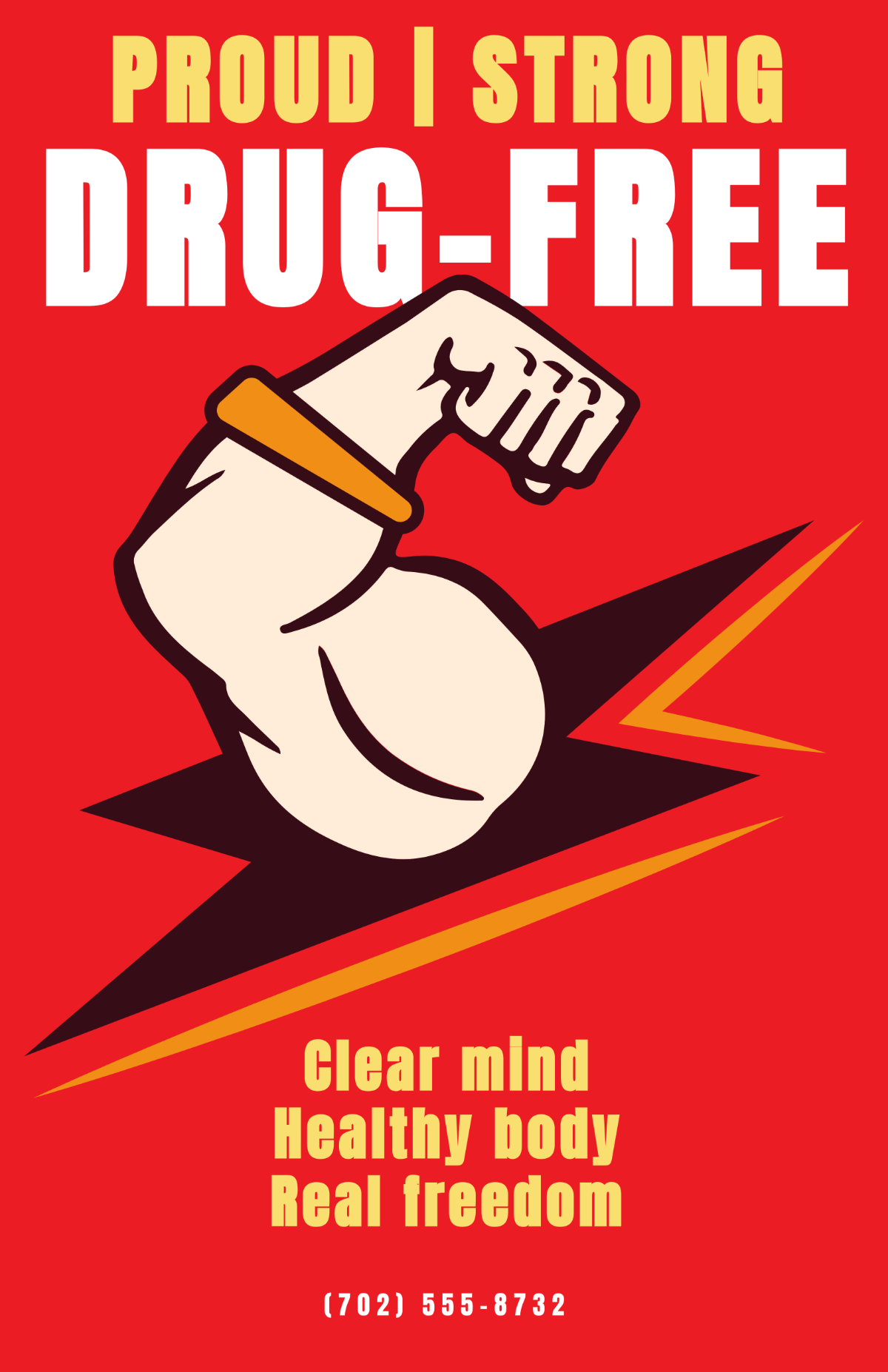 Free Drug Free Awareness Poster Template