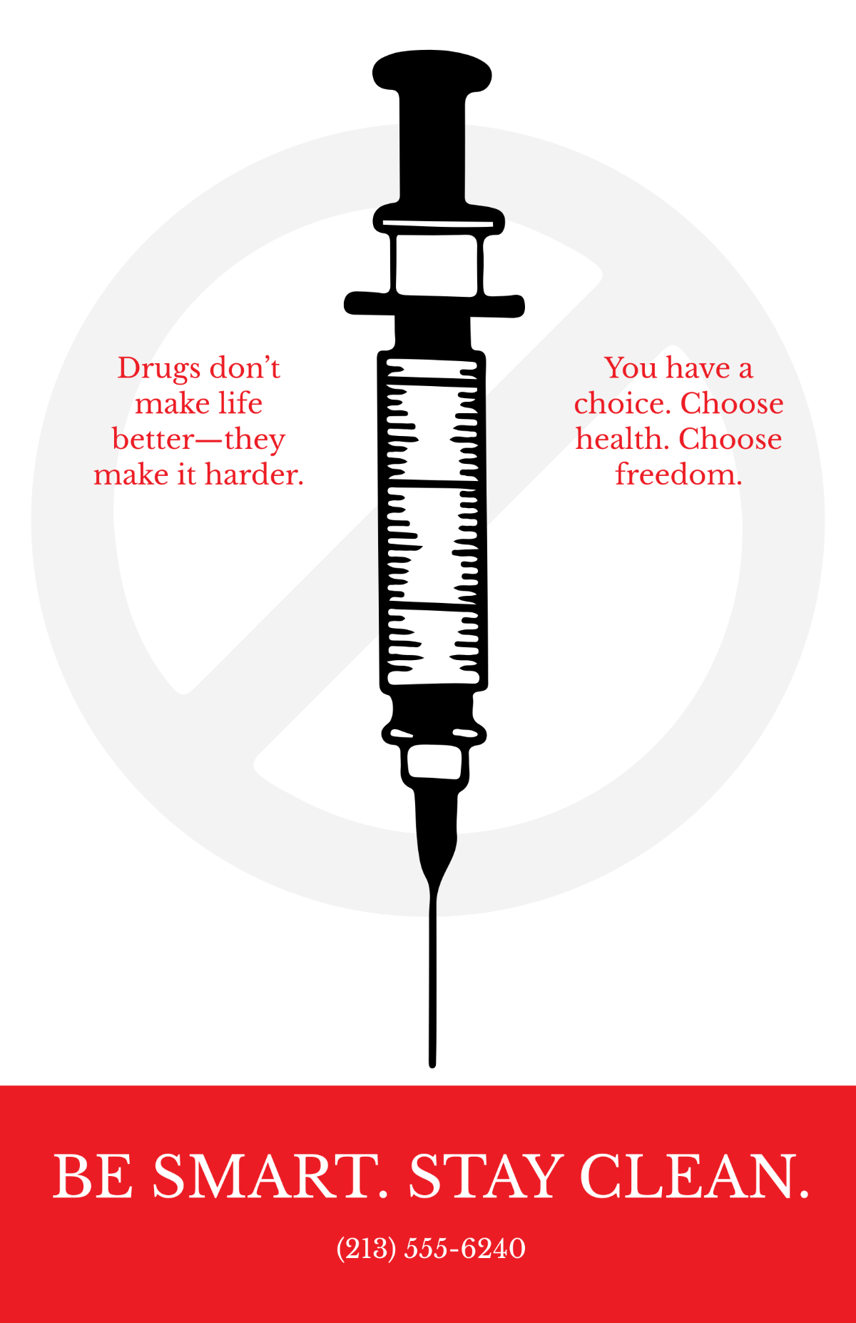 Free Simple Youth Drug Awareness Poster Template