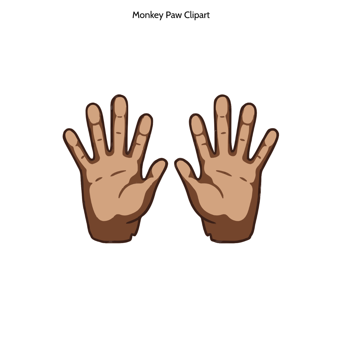 Free Monkey Paw Clipart to Edit Online