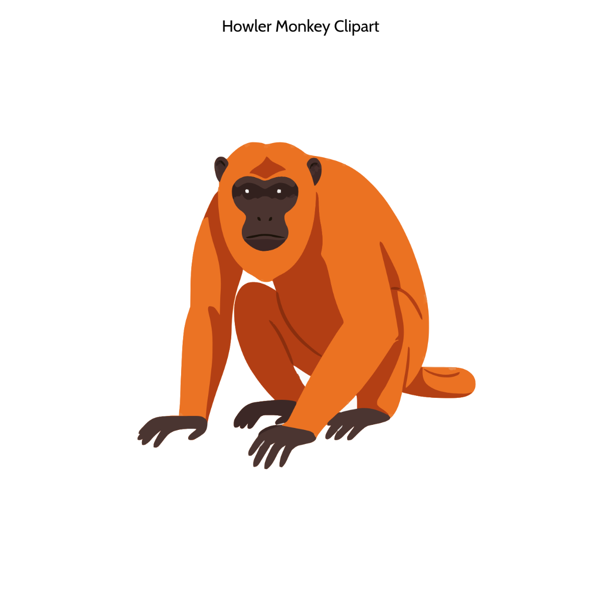 Free Howler Monkey Clipart to Edit Online