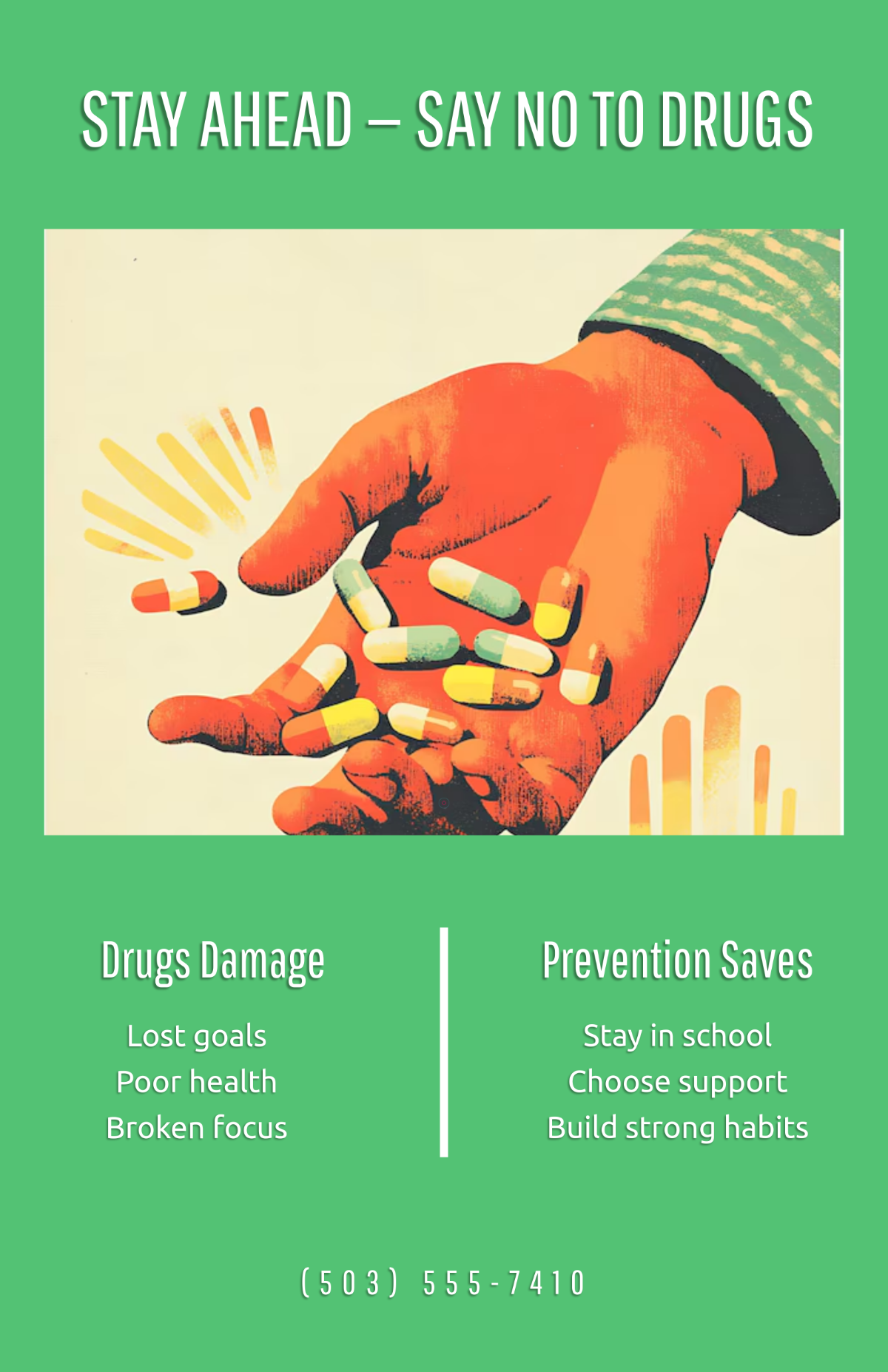 Free Landscape Drug Awareness Poster Template