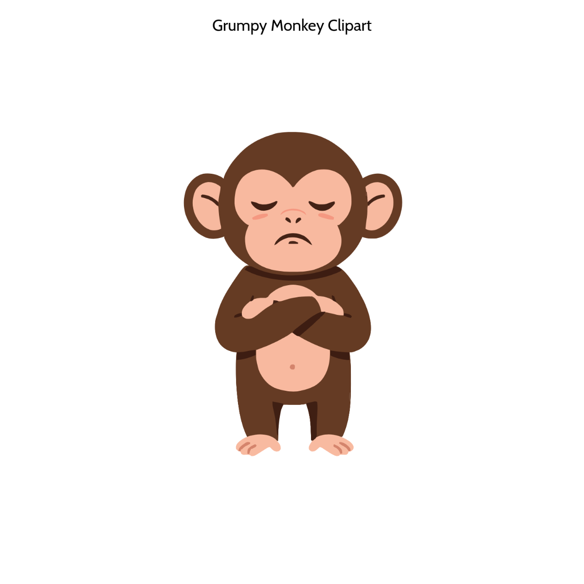 Free Grumpy Monkey Clipart to Edit Online