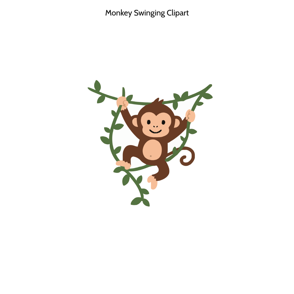 Free Monkey Swinging Clipart to Edit Online