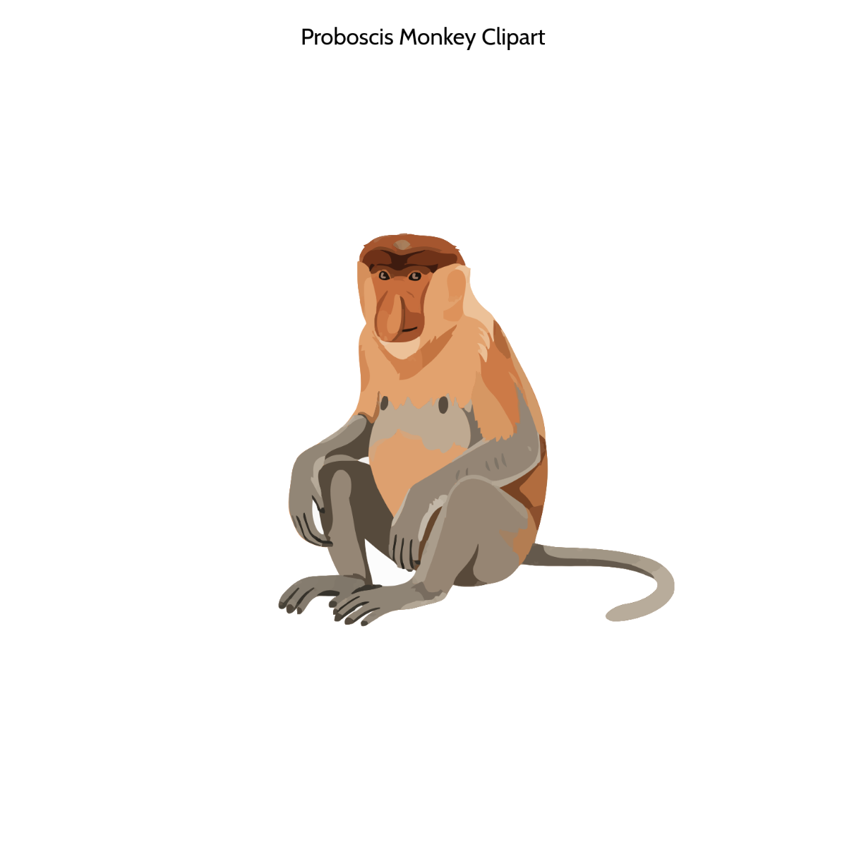 Free Proboscis Monkey Clipart Template to Edit Online