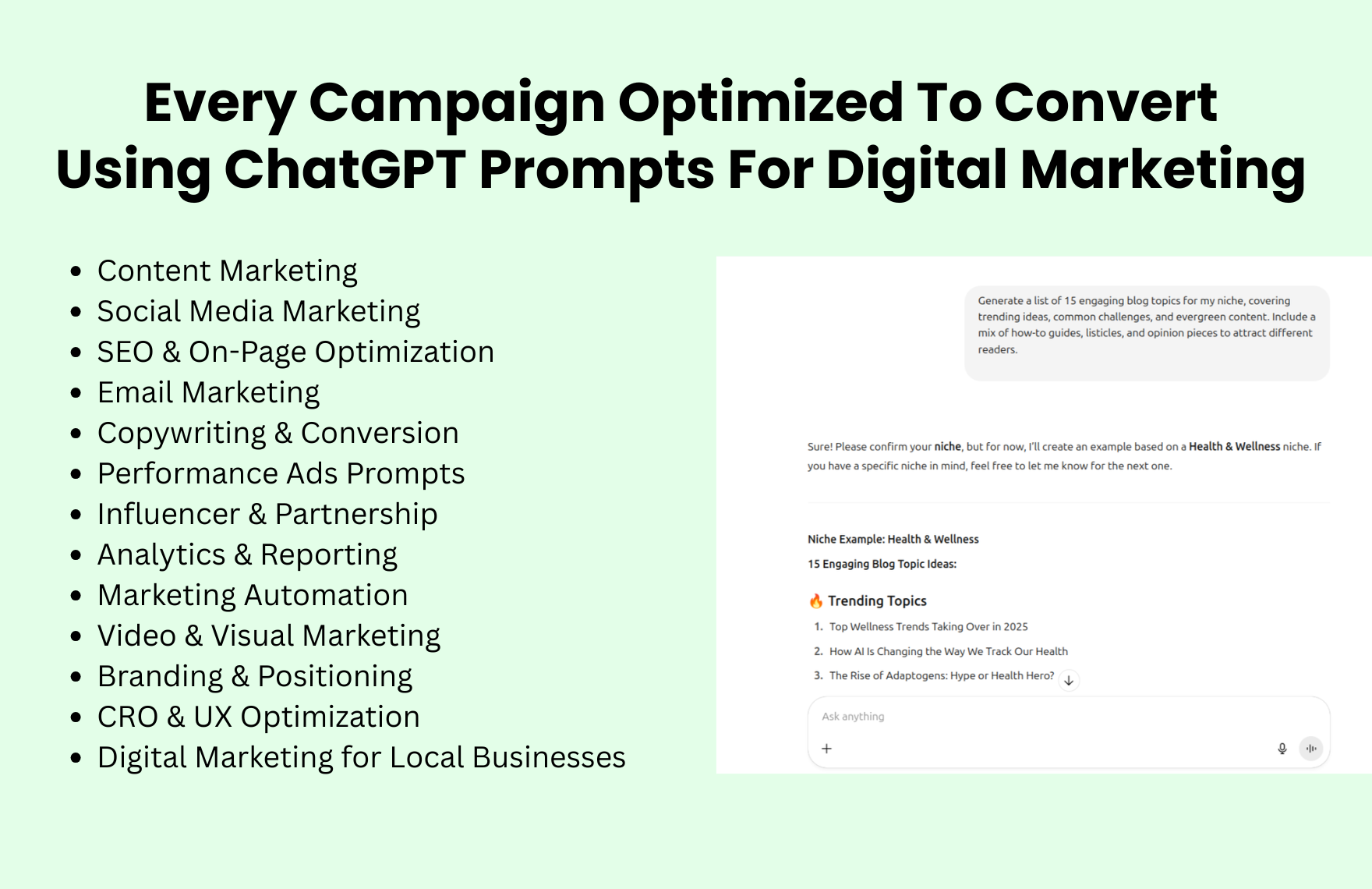 Free ChatGPT Prompts For Digital Marketing