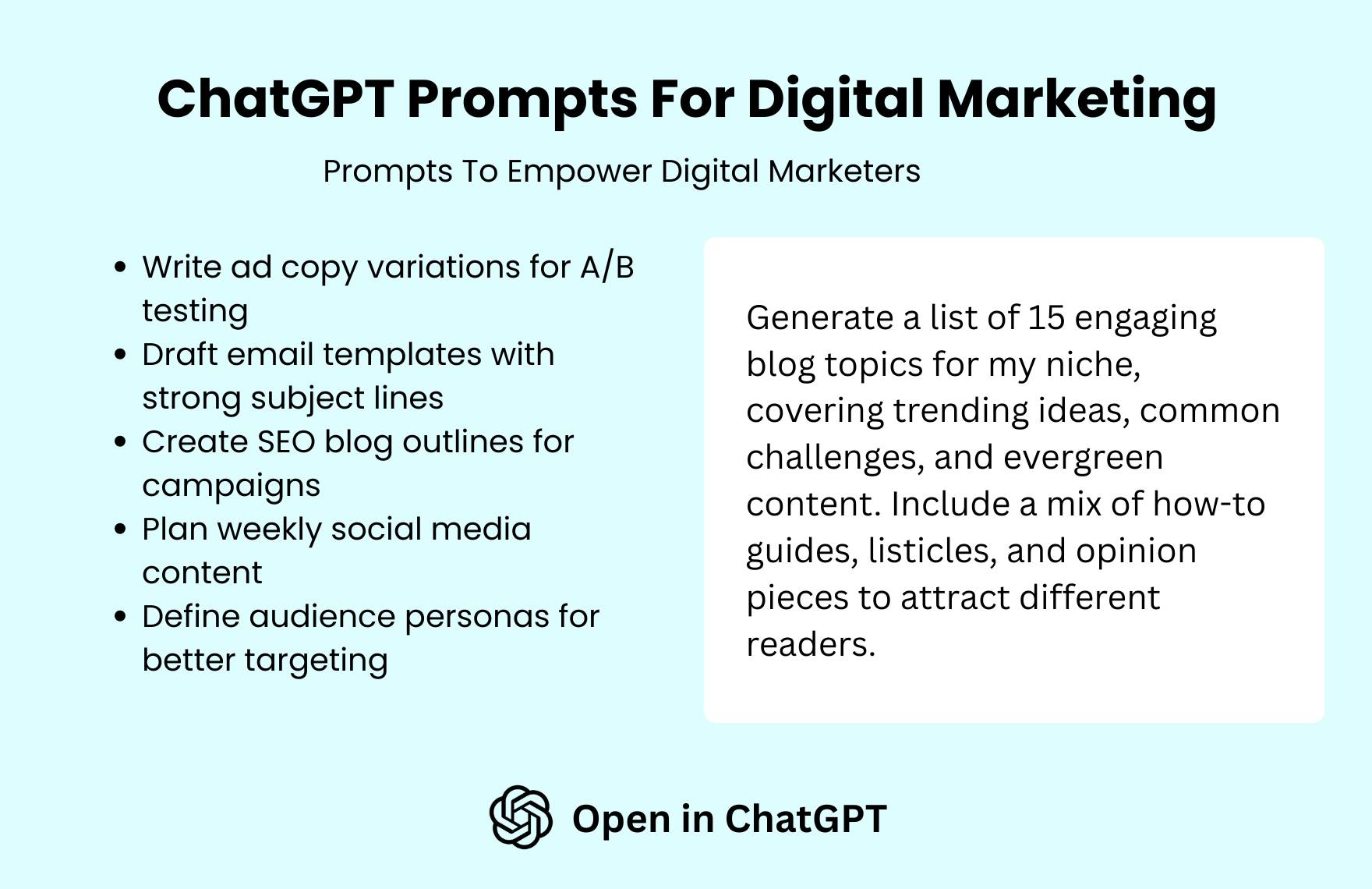 Free ChatGPT Prompts For Digital Marketing to Download
