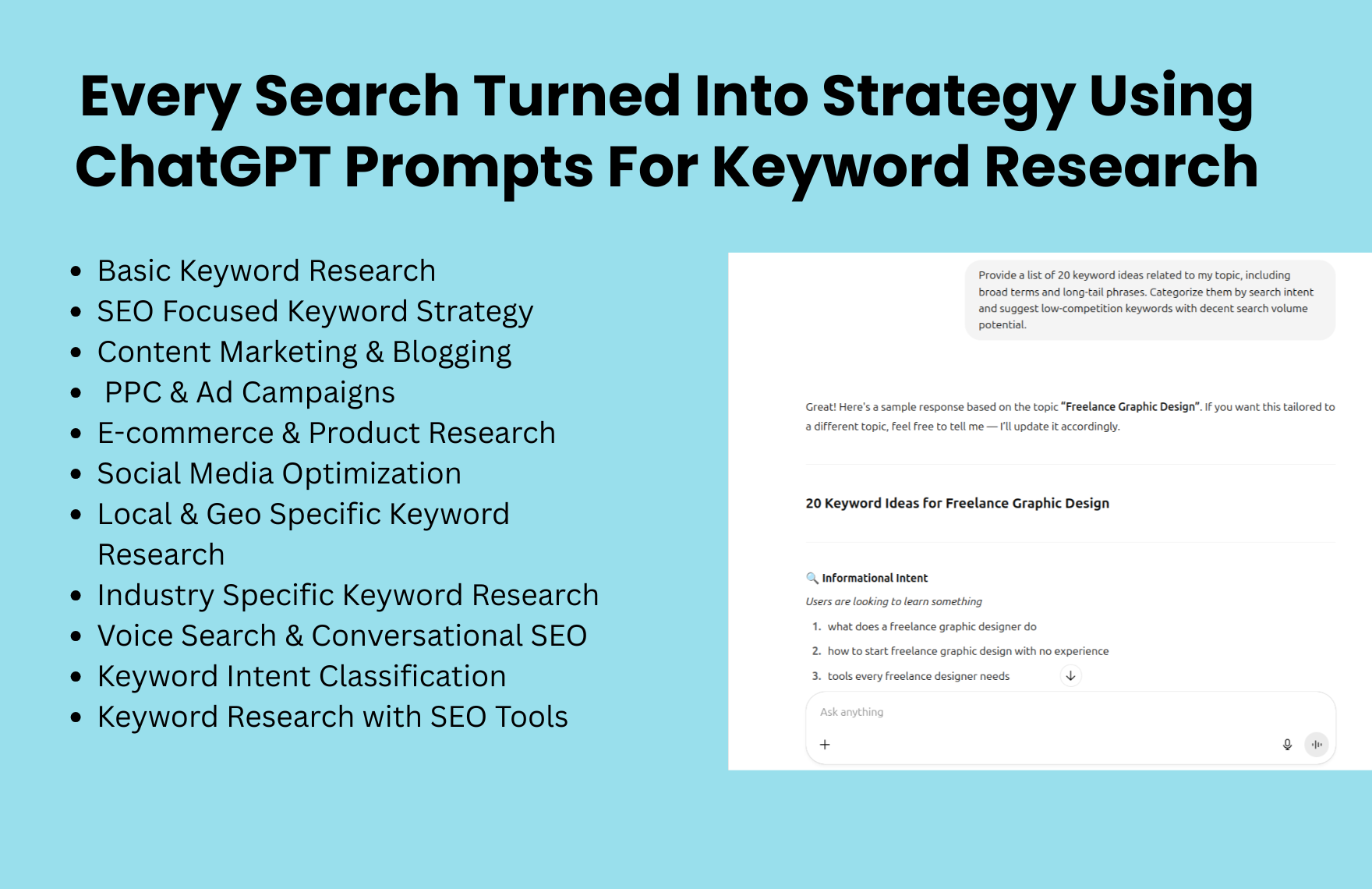 Free ChatGPT Prompts For Keyword Research