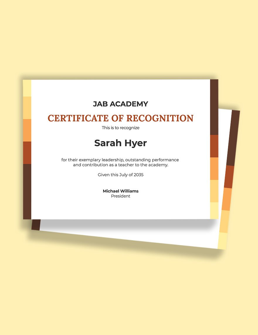 Academy Leadership Certificate Template