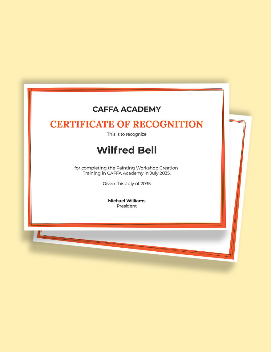 Painting Training Certificate Template