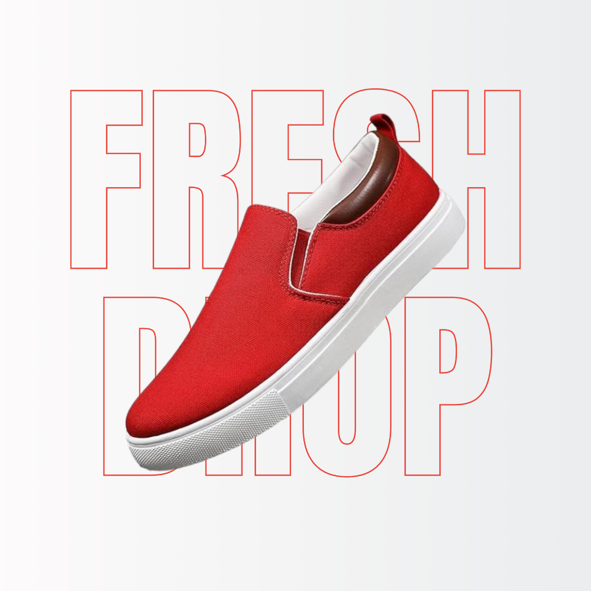 Free Modern Red Slip-Ons Etsy Photo Template