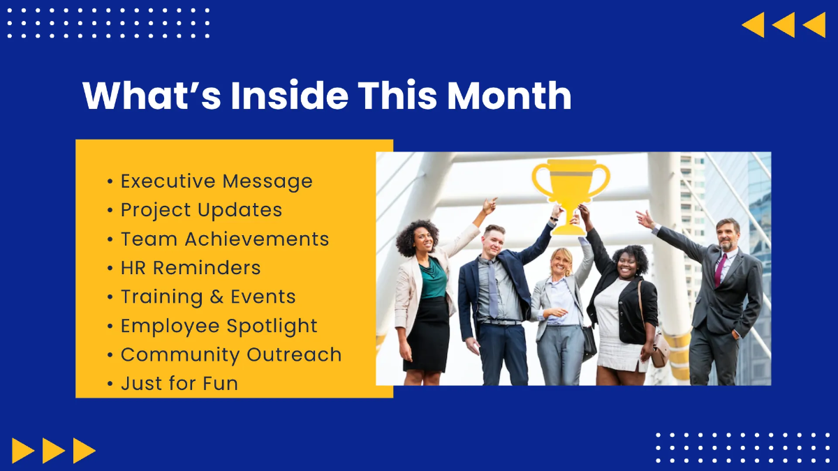 Free Newsletter Presentation Template to Edit Online