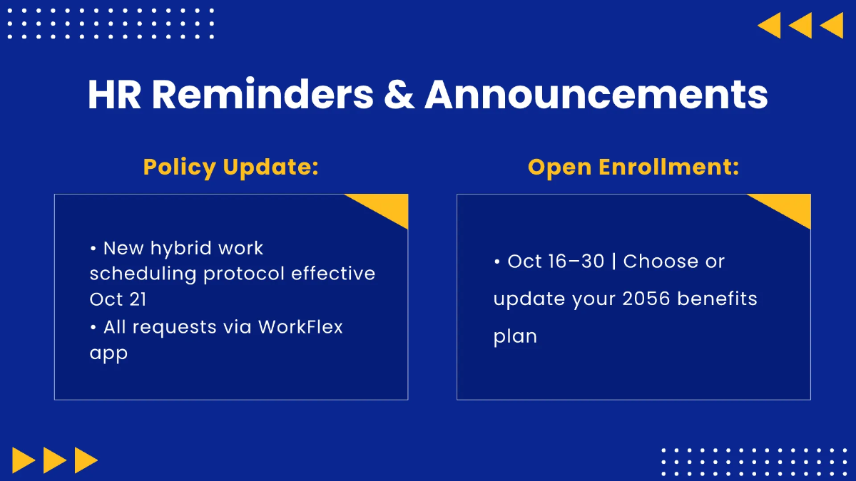 Free Newsletter Presentation Template to Edit Online