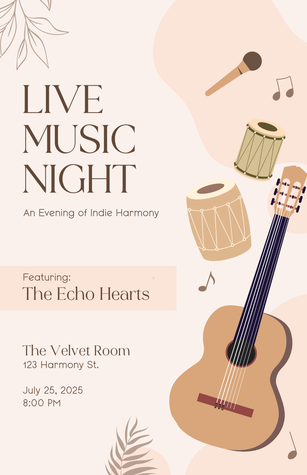 Free Musical Aesthetic Simple Poster Template