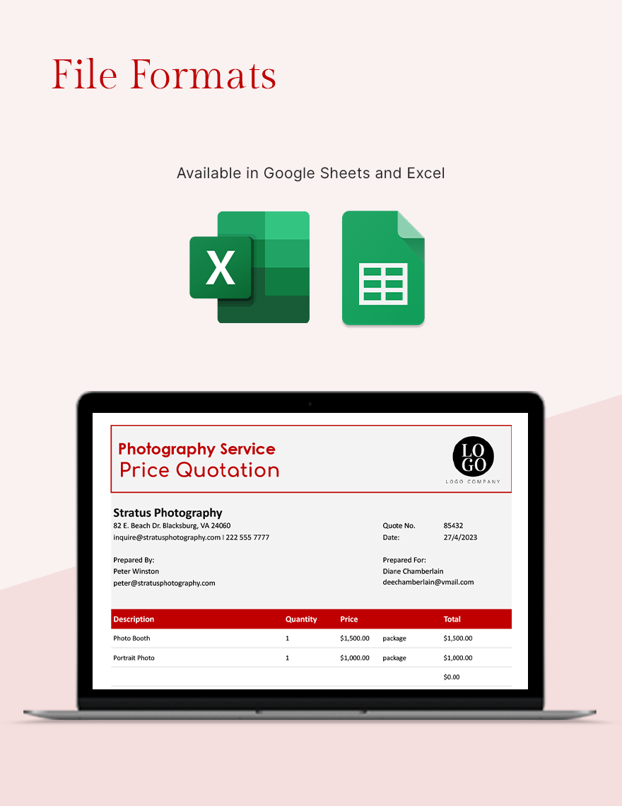 Service Price Quotation Template