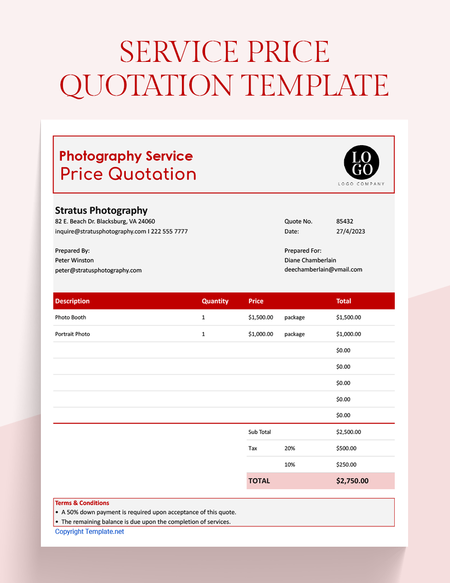 service-price-quotation-template