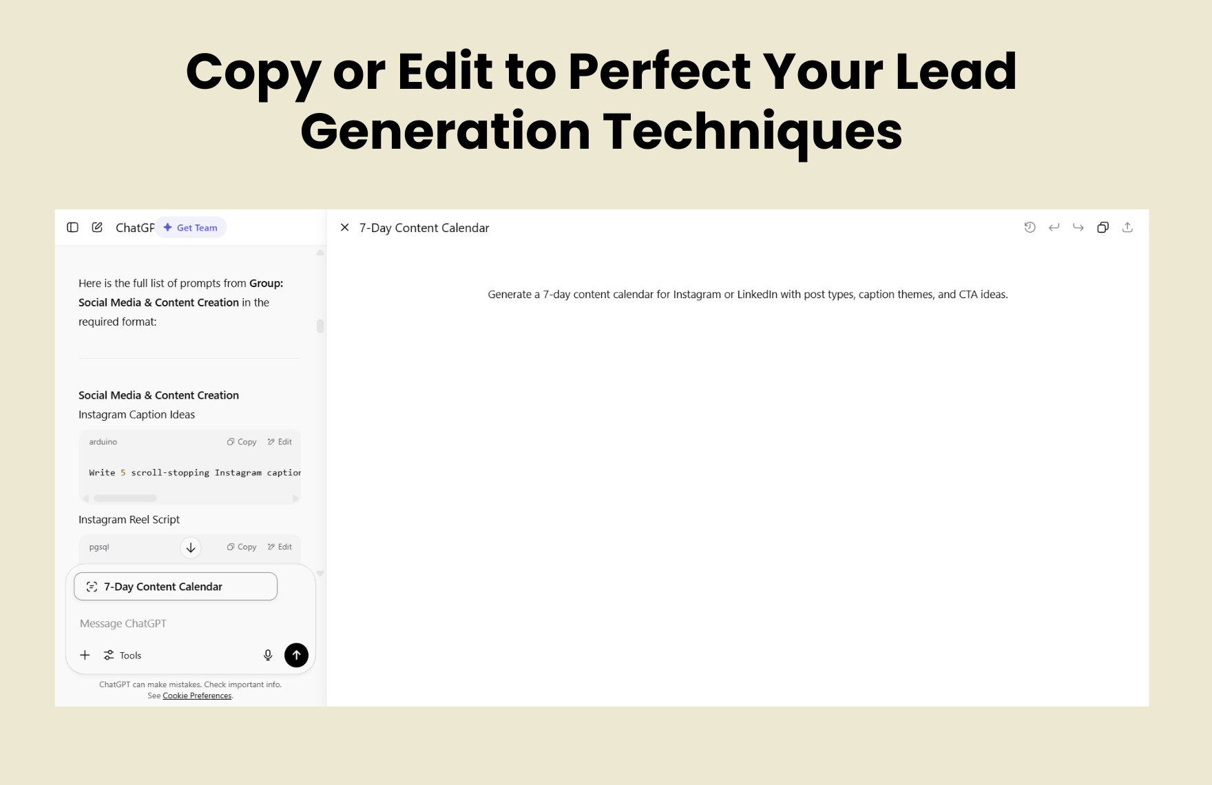 Free ChatGPT Prompts For Lead Generation