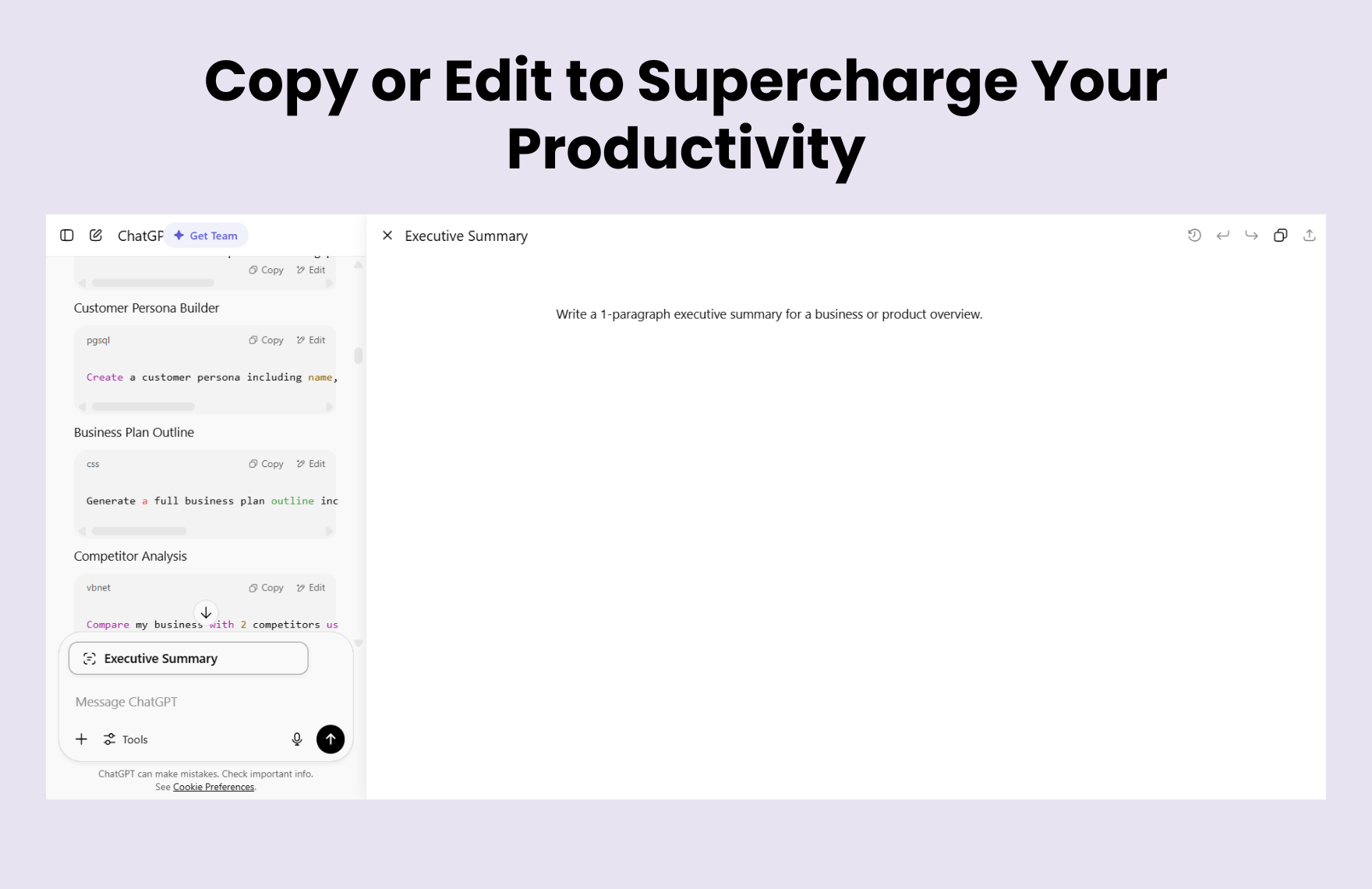Free ChatGPT Productivity Prompts