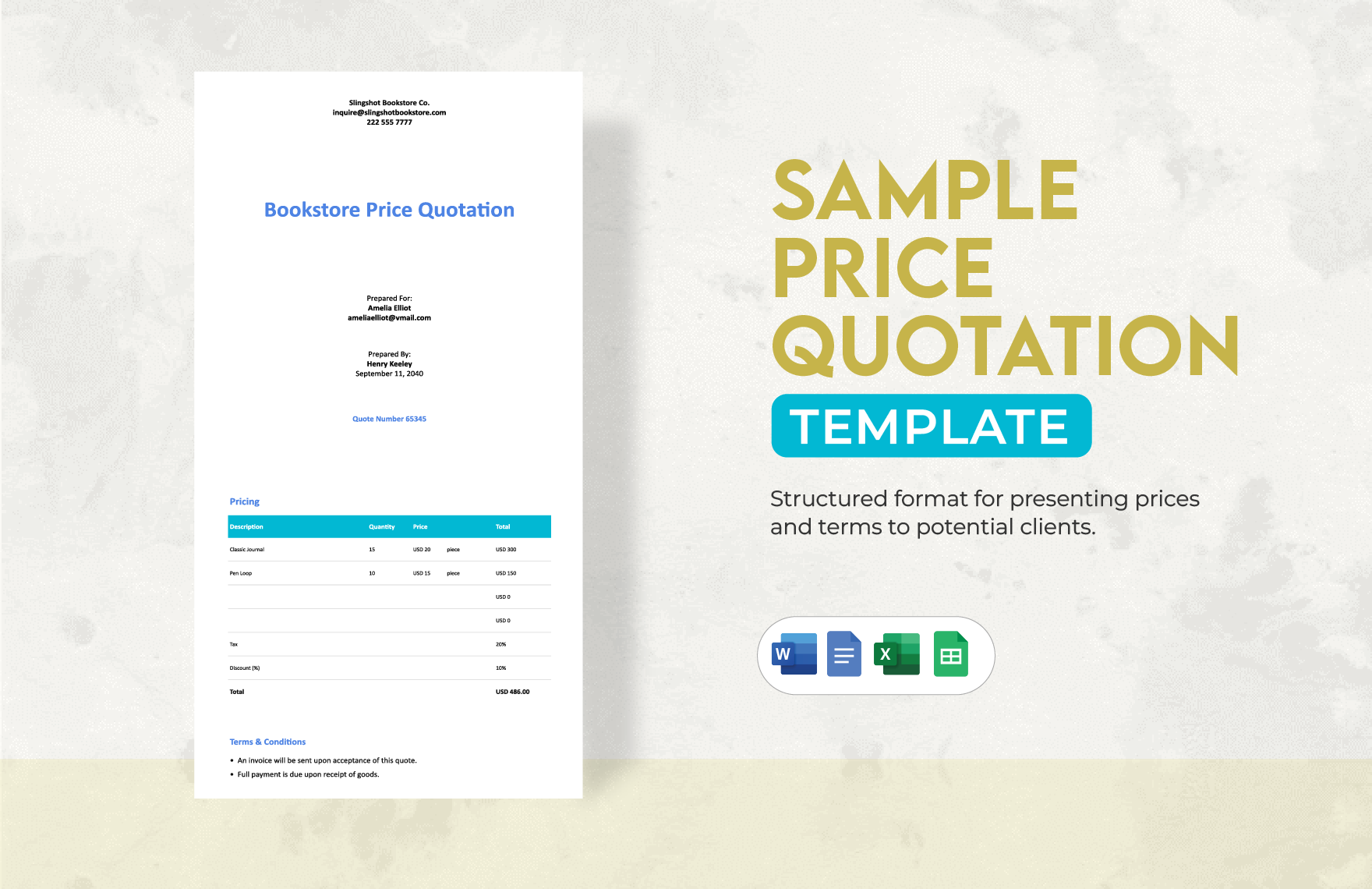 Simple Price Quotation Template