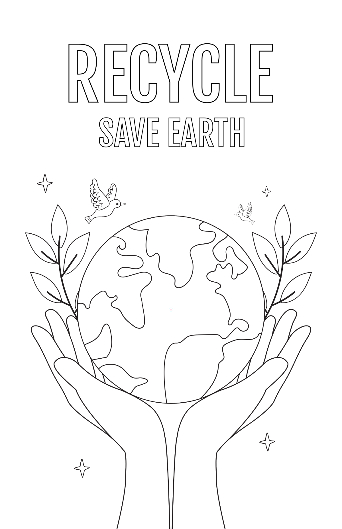 Free Recycle Drawing Poster Template