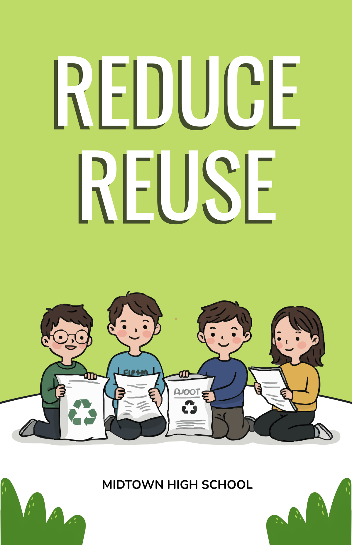 Free Recycle Poster for School Template