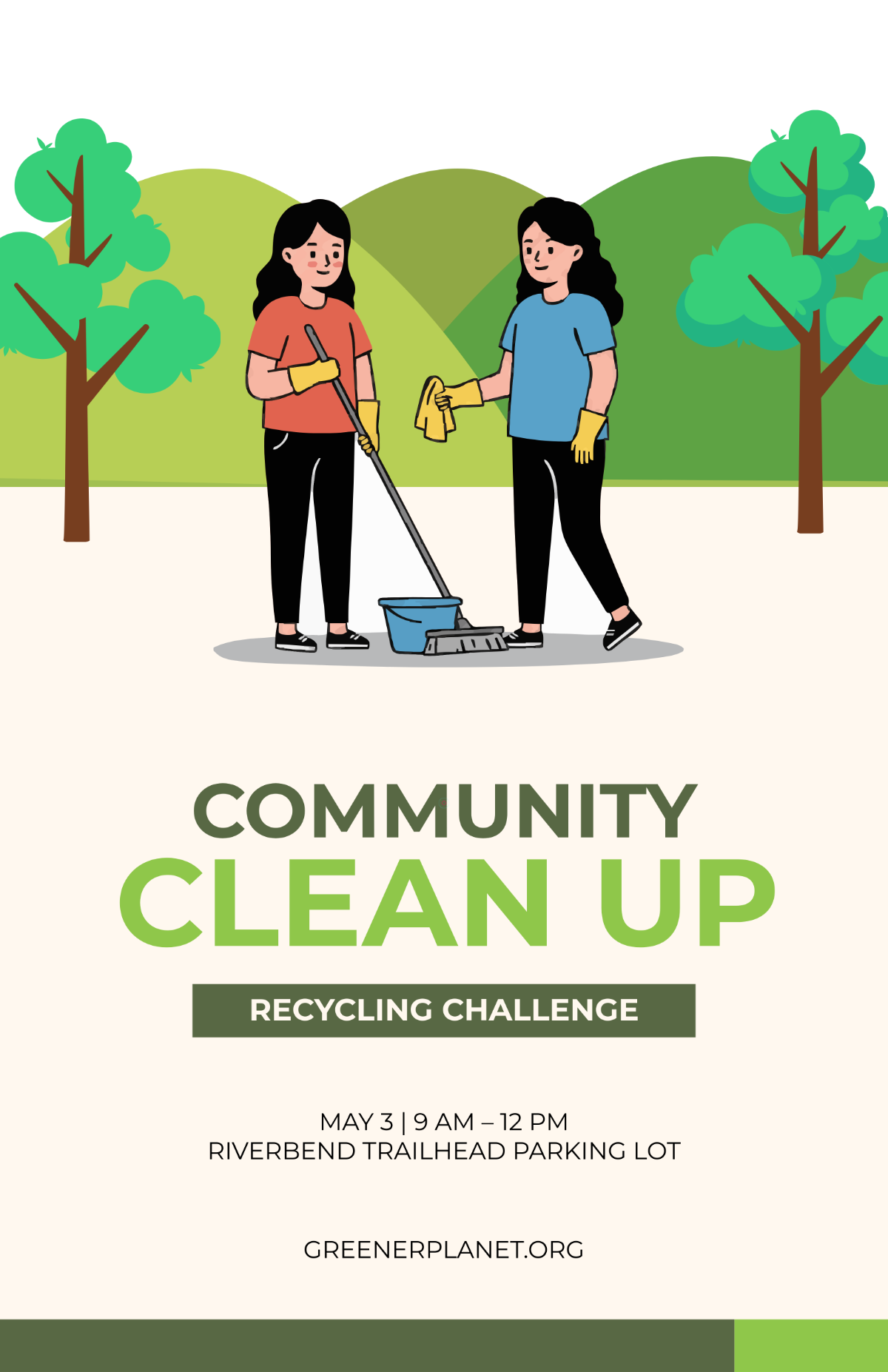 Free Recycle Poster for Cleanup Drive Template