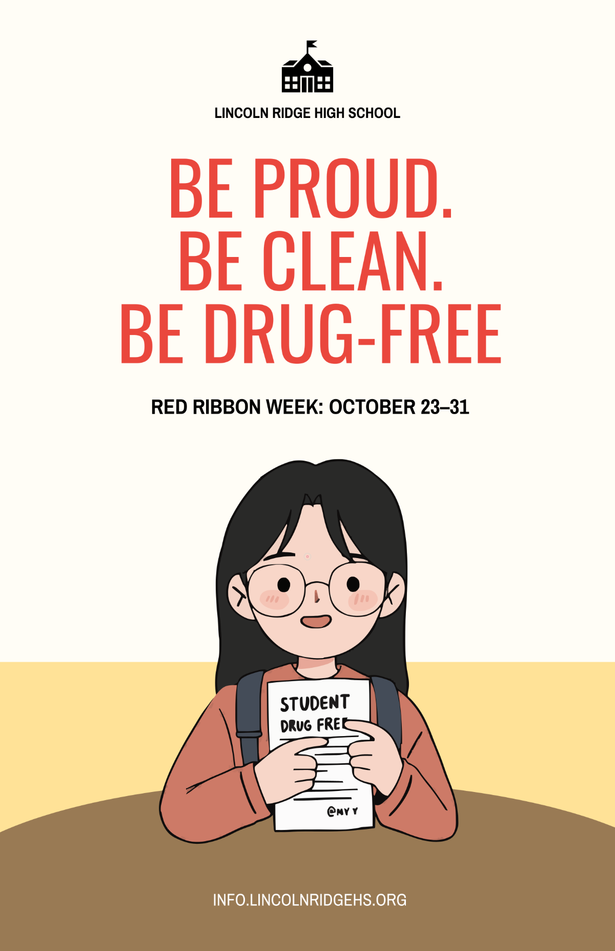 Free Drug-Free School Poster Template