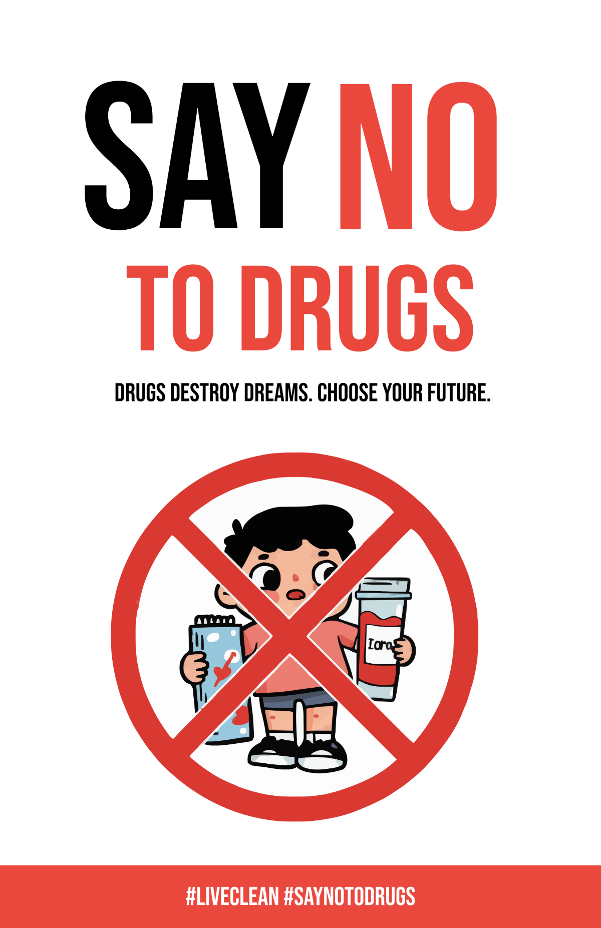 Free Drug Free Classroom Poster Template