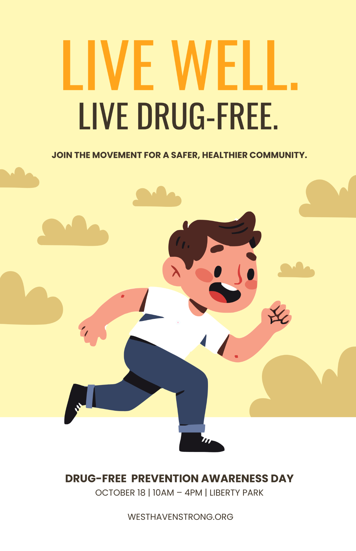 Free Printable Drug Free Prevention Poster Template