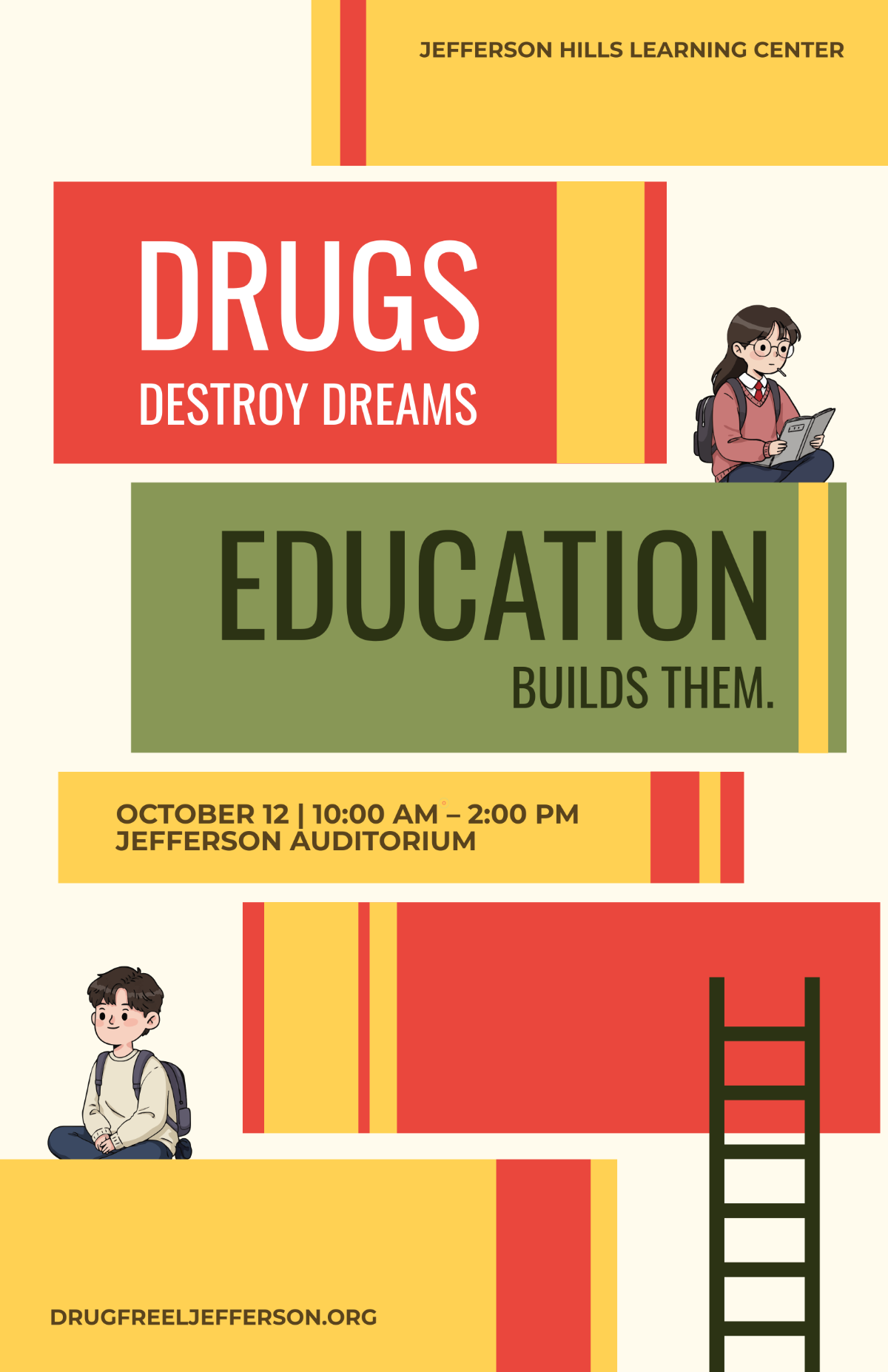 Free Educational Drug-Free Poster Template