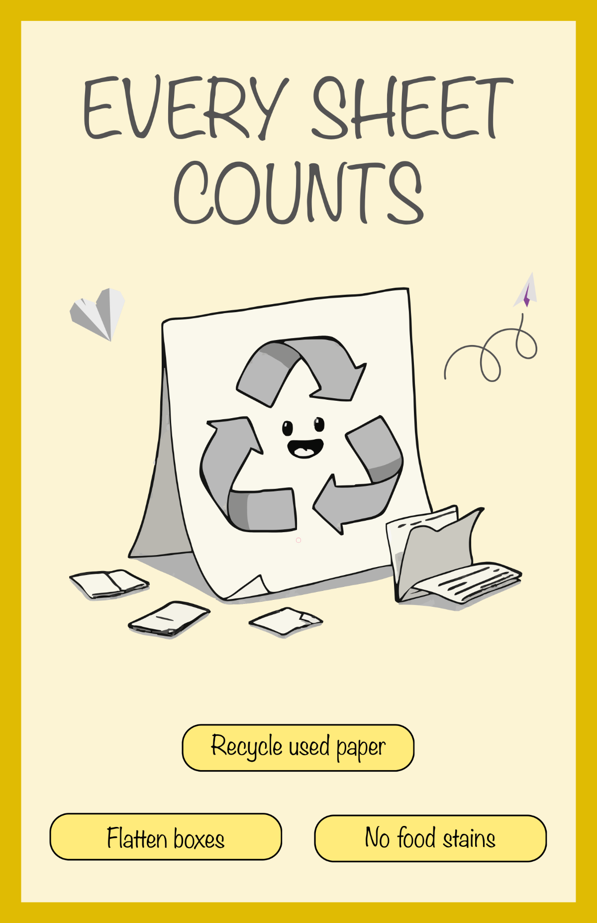 Free Paper Recycle Poster Template
