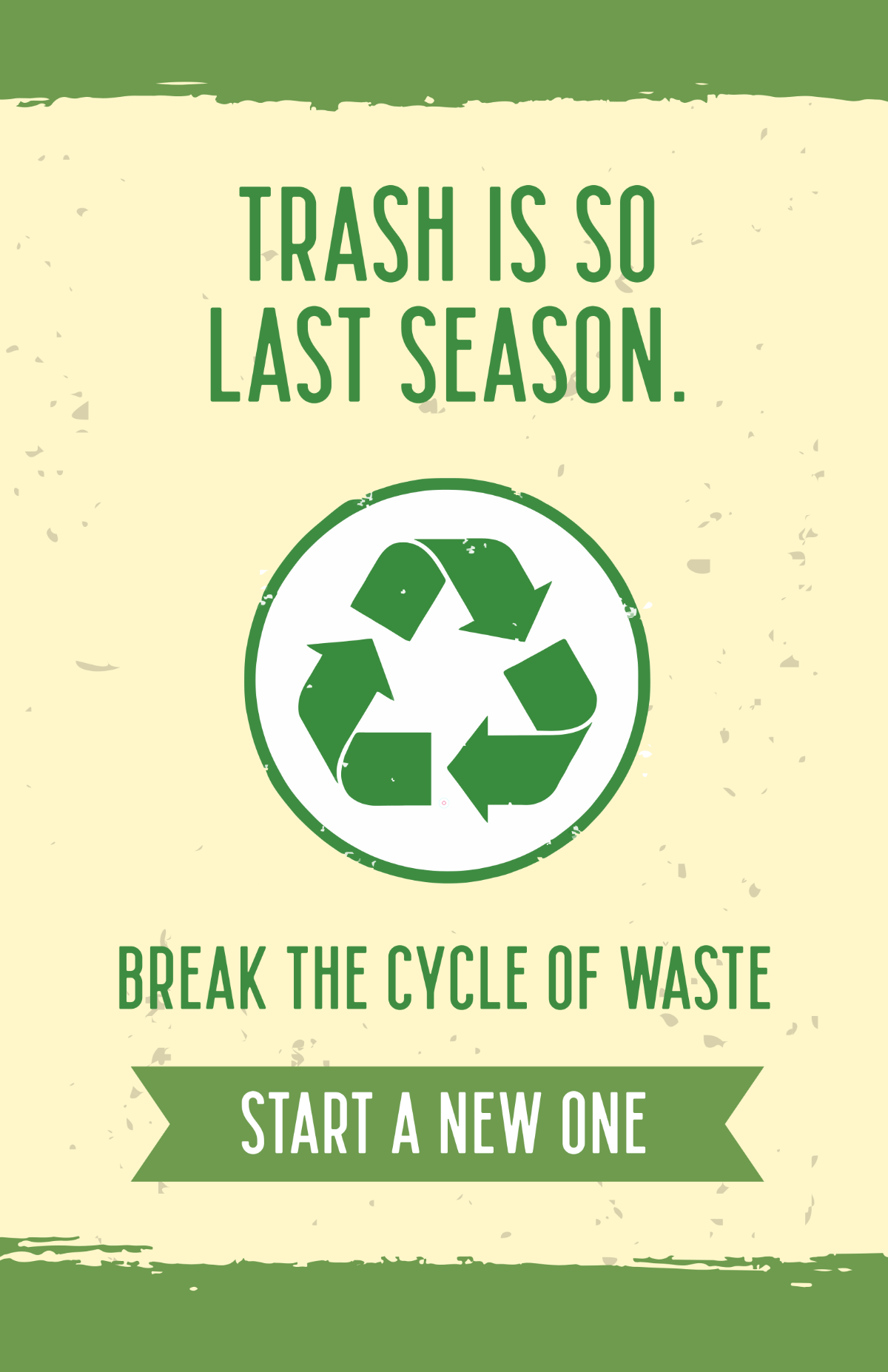 Free Grunge Recycle Poster Template